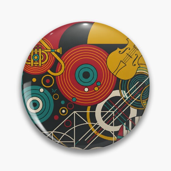 Item preview, Jazzy Architecture Geometric Art Print | Mid Century Concrete Music Poster | Bauhaus Jazz Instrument Abstract Canvas designed and sold by SergioMiklos.