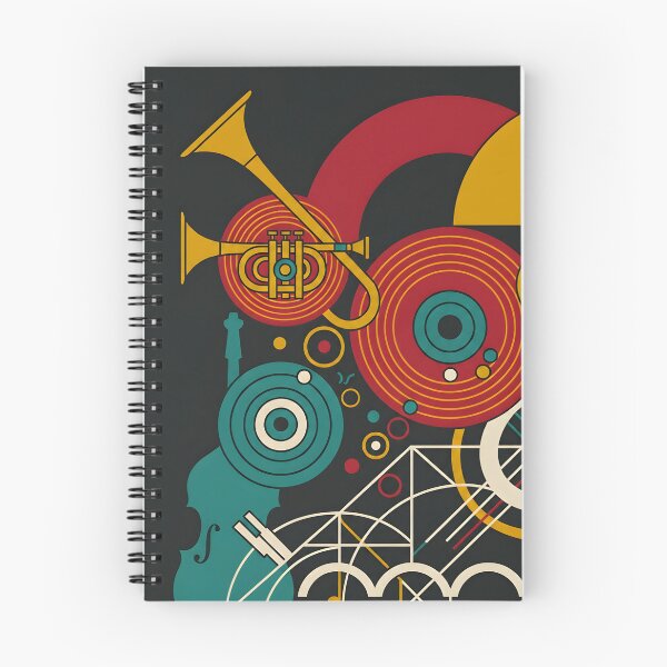Item preview, Jazzy Architecture Geometric Art Print | Mid Century Concrete Music Poster | Bauhaus Jazz Instrument Abstract Canvas designed and sold by SergioMiklos.