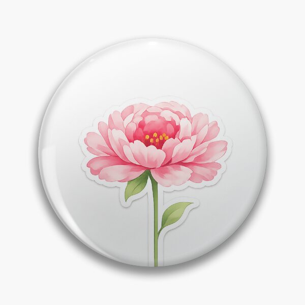 Item preview, Pink peony on a white background water colour style  designed and sold by wallartofmio.