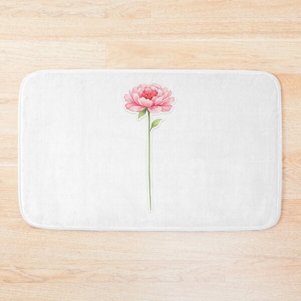Item preview, Pink peony on a white background water colour style  designed and sold by wallartofmio.