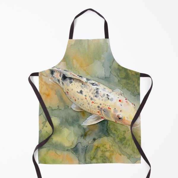 Item preview, Pale Koi Fish in Pond — Watercolor Aquatic Art designed and sold by M.ALK.Watercolor.