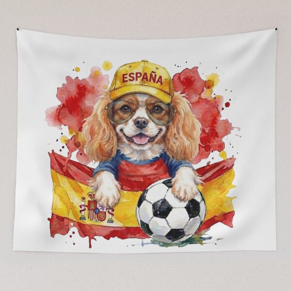 Item preview, Copy of Cavalier King Charles spaniel Blenheim World Cup Spain Suppawter designed and sold by The Suppawters.