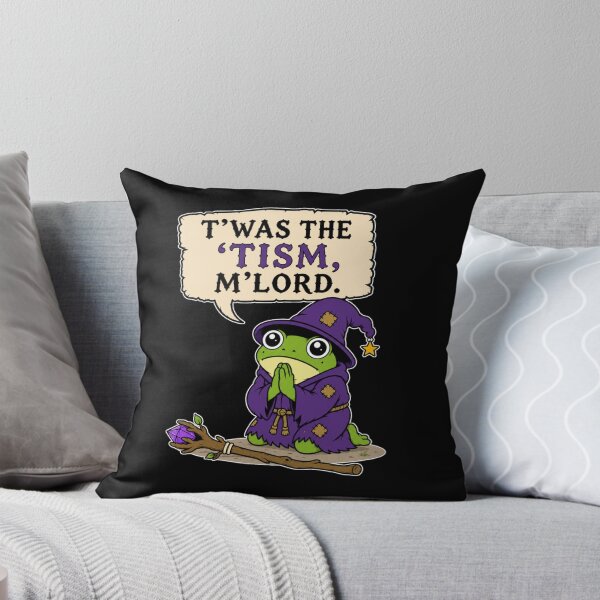 Item preview, T'was The Tism M'Lord Funny Autism Wizard Frog Cute Chibi Medieval Fantasy designed and sold by GibasVisuals.