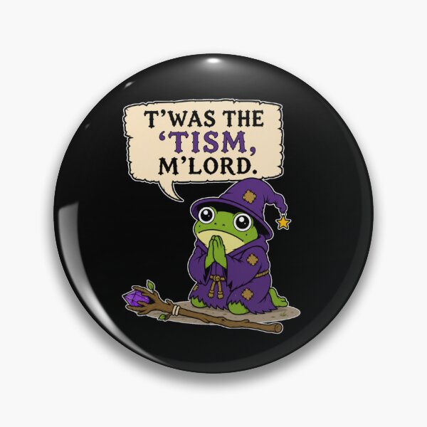 Item preview, T'was The Tism M'Lord Funny Autism Wizard Frog Cute Chibi Medieval Fantasy designed and sold by GibasVisuals.