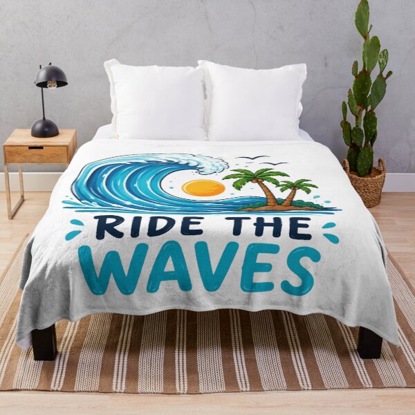 Item preview, Ride the Waves Ocean | Surf Beach Design | Summer Coastal Adventure Art designed and sold by RidaSalArt.