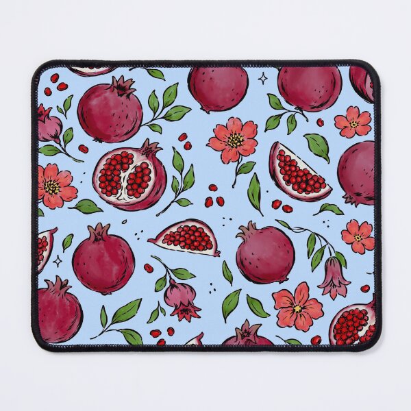 Item preview, Pomegranates & Flowers in Blue designed and sold by PipermintPress.