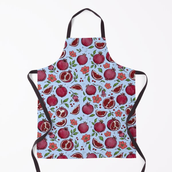Item preview, Pomegranates & Flowers in Blue designed and sold by PipermintPress.