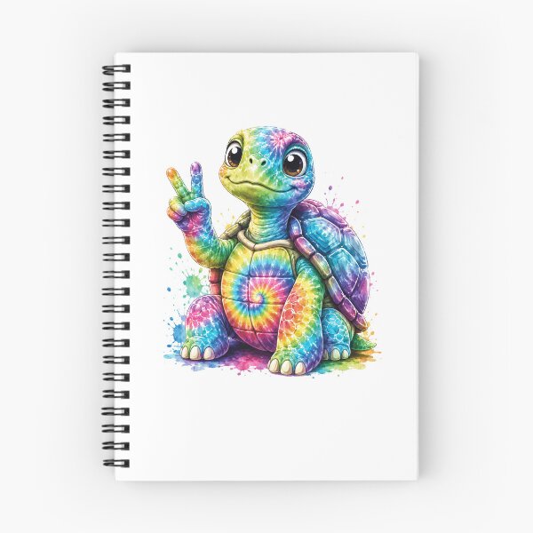 Item preview, Cute Tie Dye Turtle Peace Sign Colorful Watercolor designed and sold by Moizento.
