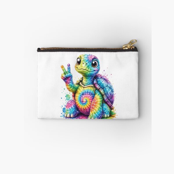 Item preview, Cute Tie Dye Turtle Peace Sign Colorful Watercolor designed and sold by Moizento.