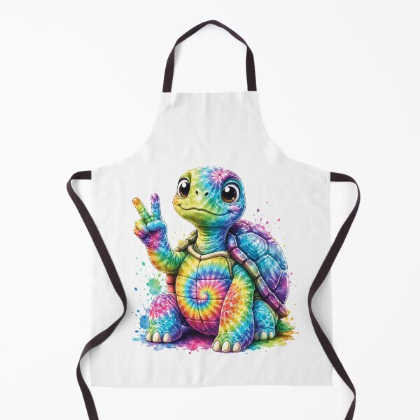 Item preview, Cute Tie Dye Turtle Peace Sign Colorful Watercolor designed and sold by Moizento.