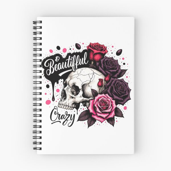 Item preview, Beautiful Crazy Gothic Skull & Roses designed and sold by INKRebelGraphic.