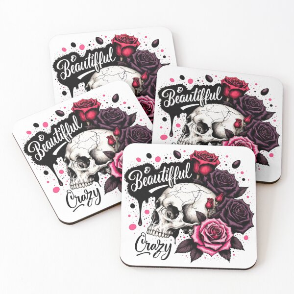 Item preview, Beautiful Crazy Gothic Skull & Roses designed and sold by INKRebelGraphic.