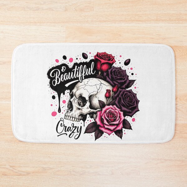 Item preview, Beautiful Crazy Gothic Skull & Roses designed and sold by INKRebelGraphic.