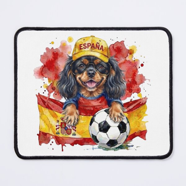Item preview, Cavalier King Charles spaniel black and tan World Cup Spain Suppawter designed and sold by The Suppawters.