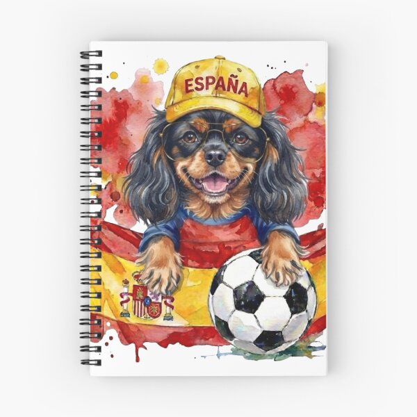 Item preview, Cavalier King Charles spaniel black and tan World Cup Spain Suppawter designed and sold by The Suppawters.
