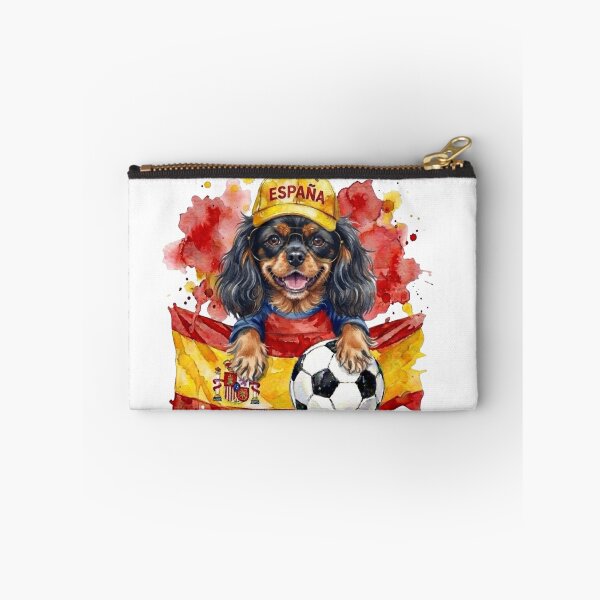 Item preview, Cavalier King Charles spaniel black and tan World Cup Spain Suppawter designed and sold by The Suppawters.