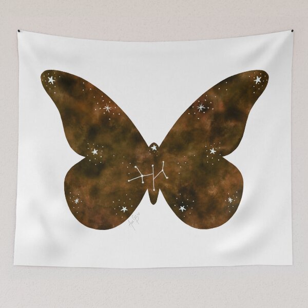Item preview, Constellation watercolor butterfly designed and sold by Ana Gorozpe.