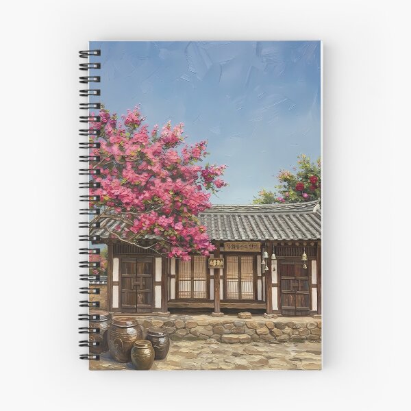 Item preview, Tranquil Hanok under Blooming Blossoms designed and sold by MByunArt.