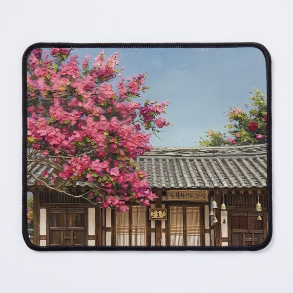 Item preview, Tranquil Hanok under Blooming Blossoms designed and sold by MByunArt.