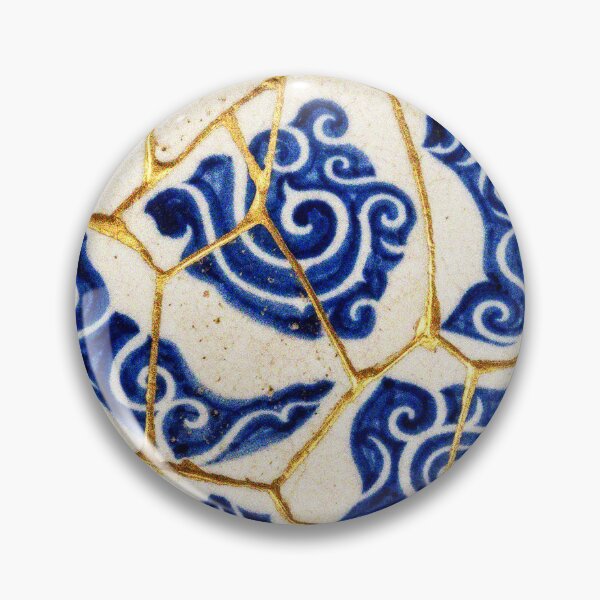 Item preview, Cloud Spiral Kintsugi Tile Art designed and sold by JFOdesign.
