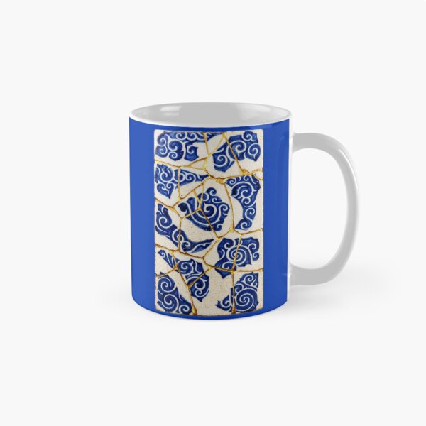 Item preview, Cloud Spiral Kintsugi Tile Art designed and sold by JFOdesign.