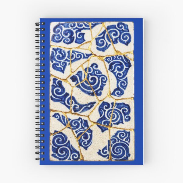 Item preview, Cloud Spiral Kintsugi Tile Art designed and sold by JFOdesign.