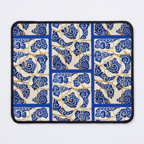 Item preview, Cloud Spiral Kintsugi Tile Art designed and sold by JFOdesign.