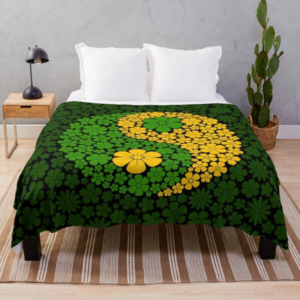 Item preview, Green and Yellow Yin Yang Flowers designed and sold by JeffBartels.