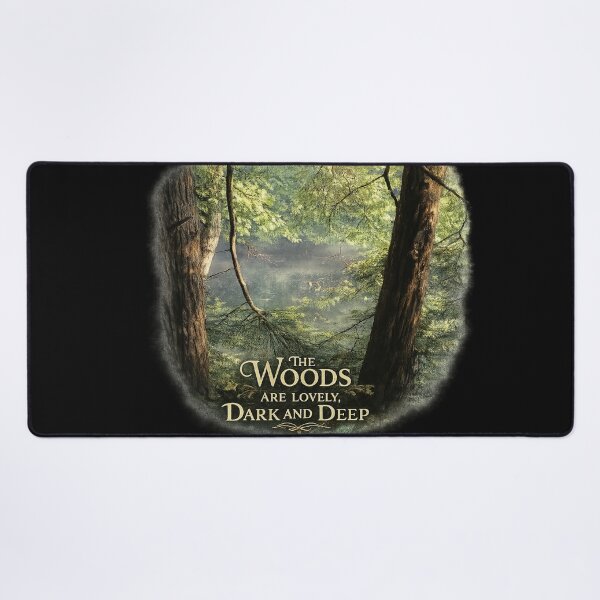Item preview, The Woods Are Lovely - Robert Frost Literary T-Shirt designed and sold by No Kings Bling.