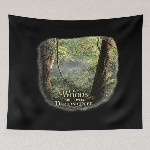 Item preview, The Woods Are Lovely - Robert Frost Literary T-Shirt designed and sold by No Kings Bling.