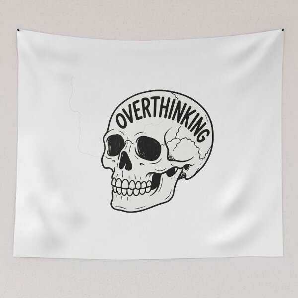 Item preview, Overthinking skull designed and sold by anuggra.