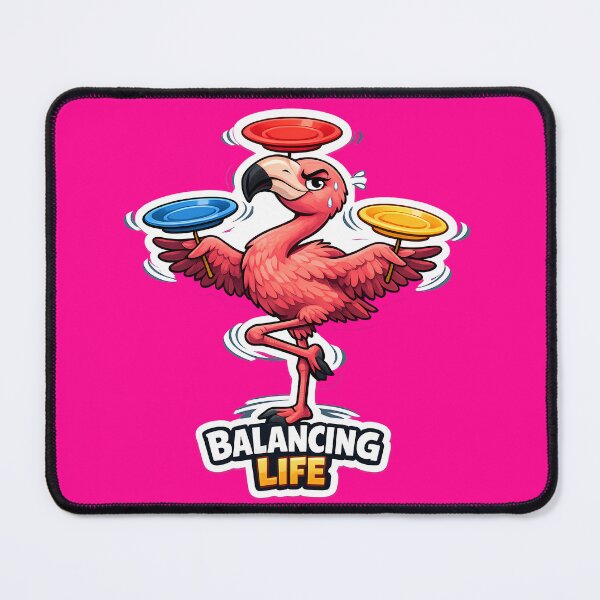 Item preview, Balancing Life Funny Flamingo Cute Animal Meme Design designed and sold by lazygum.