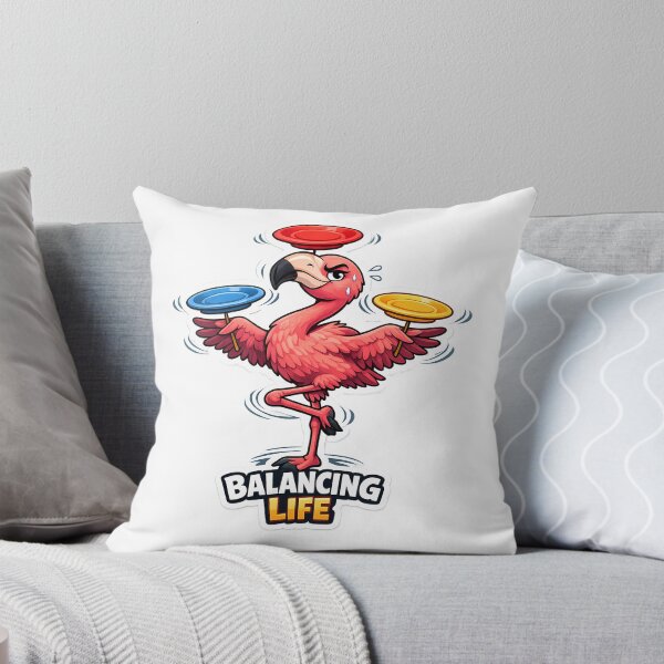 Item preview, Balancing Life Funny Flamingo Cute Animal Meme Design designed and sold by lazygum.