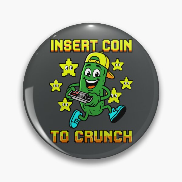 Item preview, Insert Coin To Crunch Retro Gaming Pickle designed and sold by DigitalGlade.