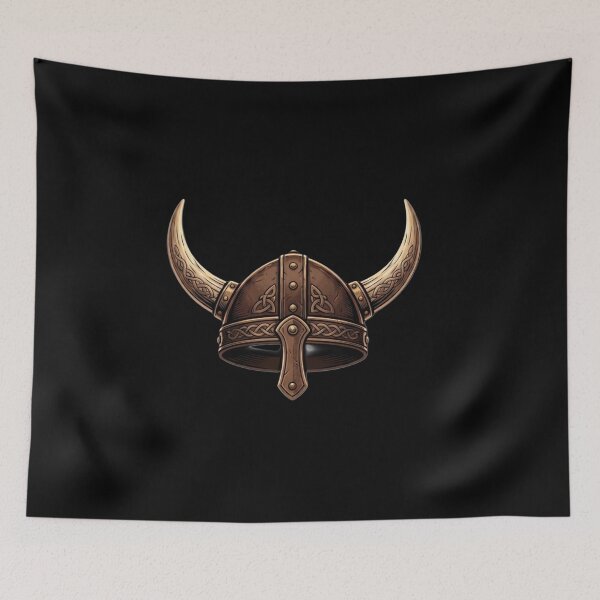 Item preview, Viking Helmet Norse Warrior Emblem designed and sold by AbdullaStudio.