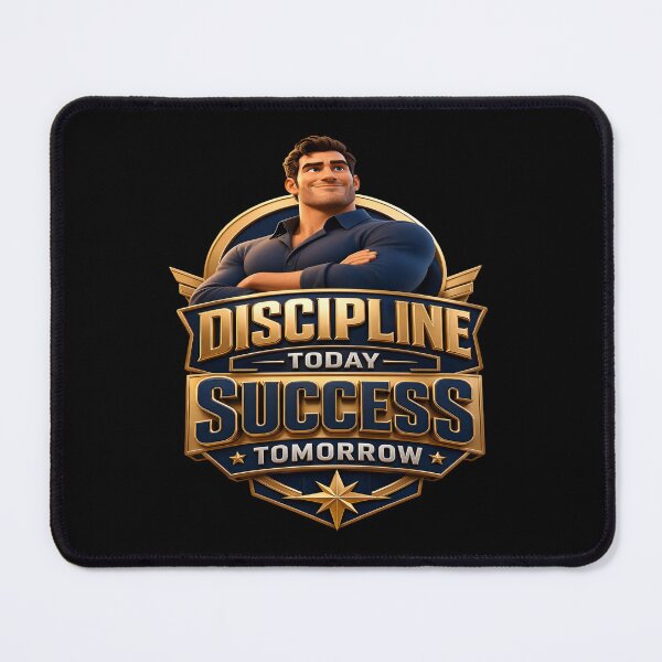 Item preview, Discipline Today Success Tomorrow Motivational Typography | Self Improvement Mindset designed and sold by MAJCO-ART.