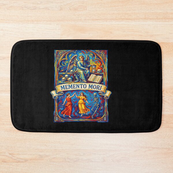 Item preview, Memento Mori Skeleton Art Nouveau Stained Glass designed and sold by TeeARTHY.