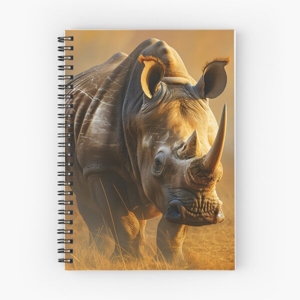 Item preview, White Rhino on African Grassland, Wildlife designed and sold by GuildedWordGraphics.