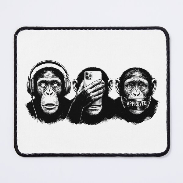 Item preview, Three Monkeys 2.0 – See no evil, hear no evil, everything approved designed and sold by The Anti-Utopian.