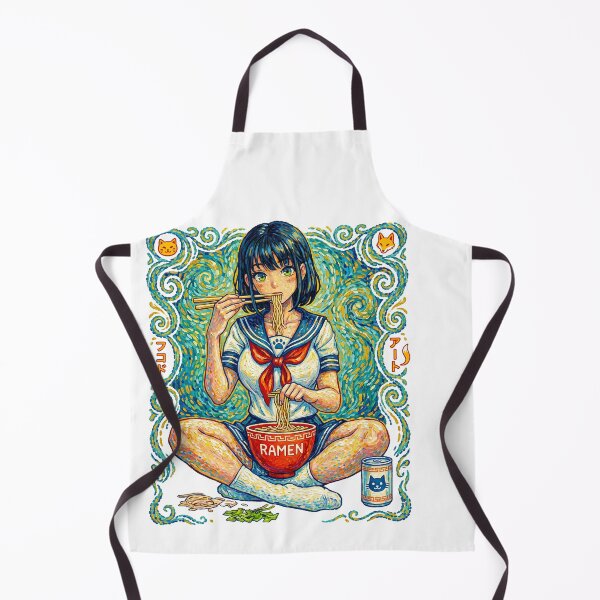 Item preview, Kawaii Anime Girl Eating Ramen Noodles designed and sold by TeeARTHY.