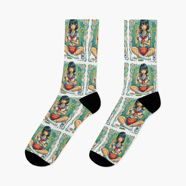 Item preview, Kawaii Anime Girl Eating Ramen Noodles  designed and sold by TeeARTHY.