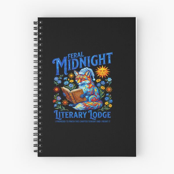Item preview, Feral Midnight Literary Lodge Fox Reading Book designed and sold by TeeARTHY.