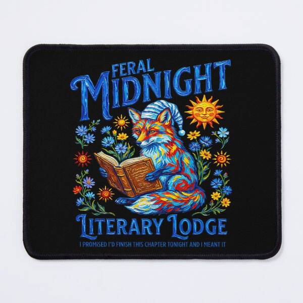 Item preview, Feral Midnight Literary Lodge Fox Reading Book designed and sold by TeeARTHY.