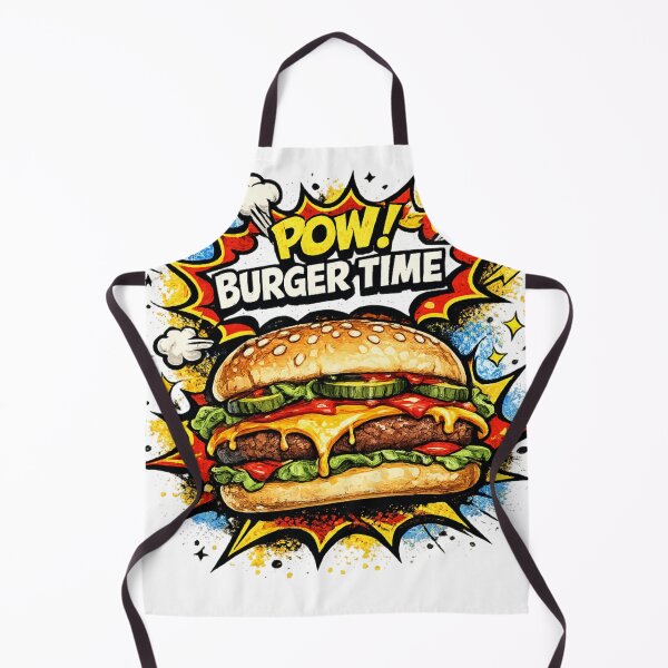 Item preview, POW Burger Time: Comic Book Style Cheeseburger Pop Art Retro Explosion designed and sold by irfanshikh.