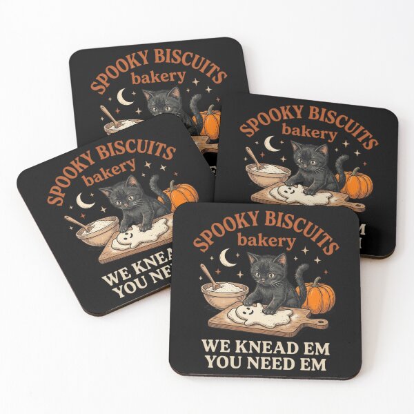 Item preview, Retro Funny Spooky Biscuits Club Cat Lovers Pastry Halloween T-Shirt | Cute Black Cat Baking Graphic Gift designed and sold by Trendably.