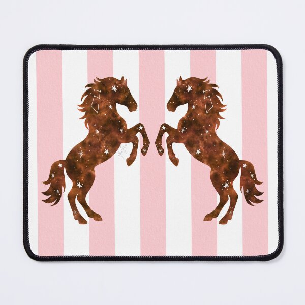 Item preview, Constellation watercolor horses pink stripes designed and sold by Ana Gorozpe.