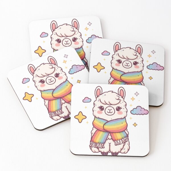 Item preview, Cute Rainbow Alpaca Kawaii Sticker | Colorful Pastel Alpaca Gift designed and sold by Stylestickers55.