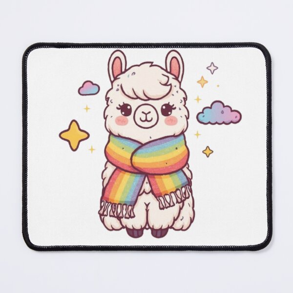 Item preview, Pegatina Kawaii de alpaca arcoíris adorable | Regalo de alpaca pastel colorida designed and sold by Stylestickers55.
