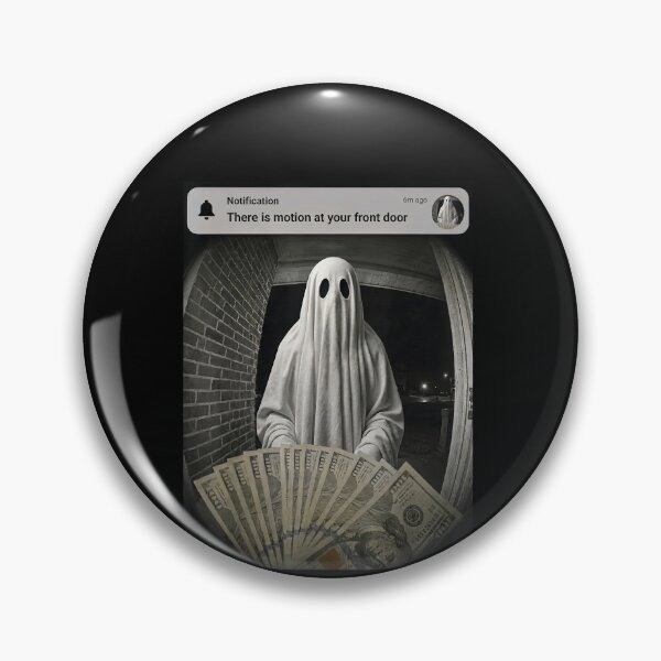 Item preview, Spooky Ghost Motion Front Door Alert Humor designed and sold by elderberry.