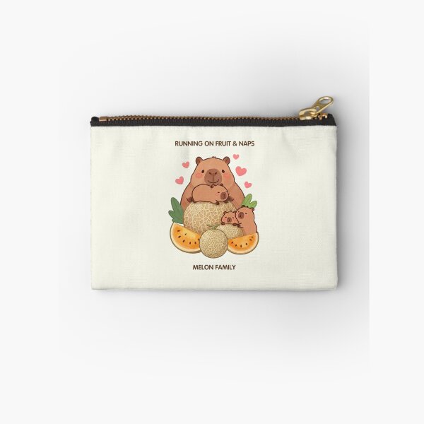 Item preview, Running on Fruit & Naps – Melon Family Cute Capybaras designed and sold by BCapybara.